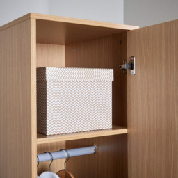 Home Source Phoenix Single Door Oak Wardrobe - thumbnail 4