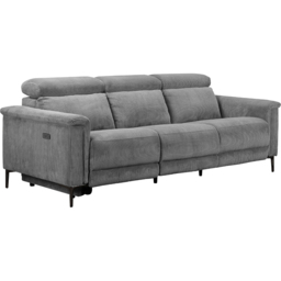 Loft24 Lund 3 Seater Grey Corduroy Electric Recliner Sofa - thumbnail 3