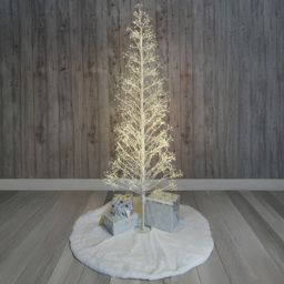 Fantasy White LED Pre Lit Artificial Christmas Tree 6ft - thumbnail 2