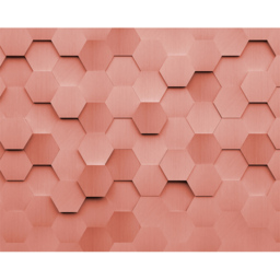 Origin Murals Metal Hexagons Orange Wall Mural - thumbnail 2