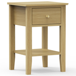 Core Products Henley Oak Effect Single Drawer Single Shelf Bedside Table - thumbnail 4