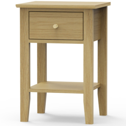 Core Products Henley Oak Effect Single Drawer Single Shelf Bedside Table - thumbnail 2