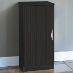 R White Cabinets Single Door Mid Height Black Havana Cupboard - thumbnail 1