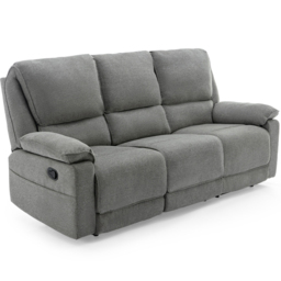 Furniture Online Sydney Grey 3 Seater Manual Recliner Sofa with Drinks Console - thumbnail 2