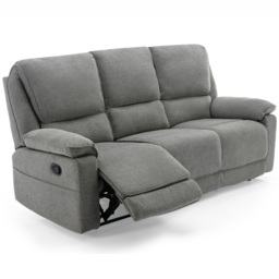 Furniture Online Sydney Grey 3 Seater Manual Recliner Sofa with Drinks Console - thumbnail 4
