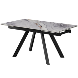 Elora Grey and Black Marble 8 Seater Dining Table - thumbnail 3