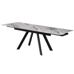 Elora Grey and Black Marble 8 Seater Dining Table - thumbnail 4