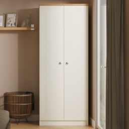 Crowndale Victoria 2 Door Cream Ash and Oak Wardrobe