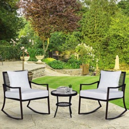 Outsunny 2 Seater Brown Rattan Bistro Set