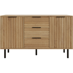 GFW Nervata Oak 2 Door 3 Drawer Sideboard - thumbnail 4