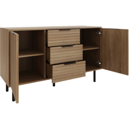 GFW Nervata Oak 2 Door 3 Drawer Sideboard - thumbnail 3