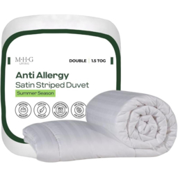 MHG Living White Double Lightweight Summer Hollowfibre Duvet 1.5 Tog