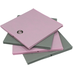 Home Source Pink and Grey Fabric Cube Storage Box 4 Pack - thumbnail 3