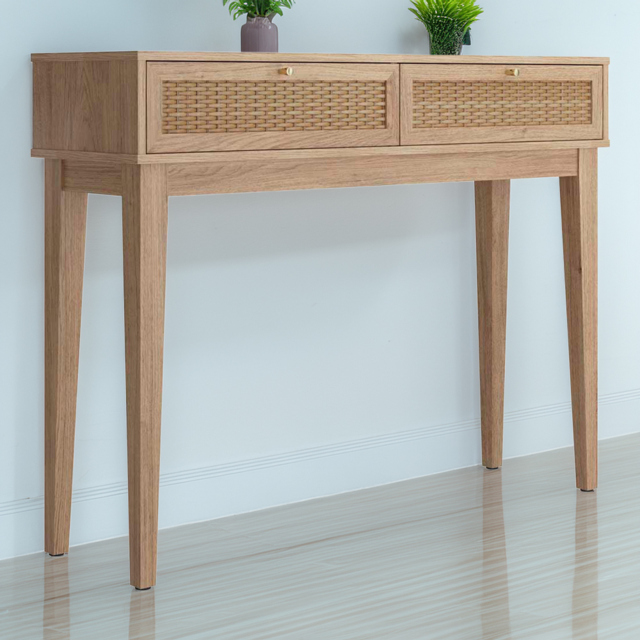 Bordeaux 2 Drawer Oak Dressing Table - image 1
