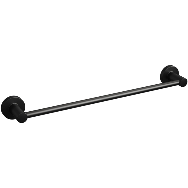 Rothley Matt Black Round Towel Rail 450mm - image 1