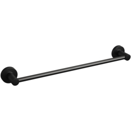 Rothley Matt Black Round Towel Rail 450mm