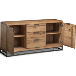 Julian Bowen Brooklyn 2 Door 3 Drawer Oak Sideboard - thumbnail 4