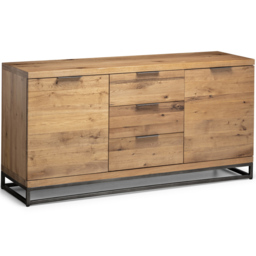 Julian Bowen Brooklyn 2 Door 3 Drawer Oak Sideboard - thumbnail 2