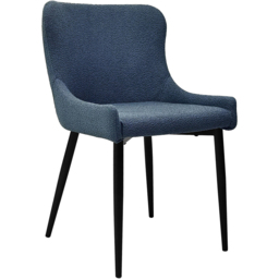 Bentley Designs Rubens Blue Boucle Dining Chair Set of 2 - thumbnail 4