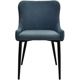 Bentley Designs Rubens Blue Boucle Dining Chair Set of 2 - thumbnail 2