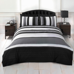 Rapport Home Detroit King Size Grey Duvet Cover Set
