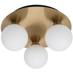 Cosylyte Bowen Bathroom 3 Light Opal Glass Ceiling Flush Light