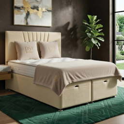 DS Living Vesper Cream Super King Size Ottoman Bed