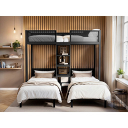 Flair Axton Black Metal Triple Bunk Bed - thumbnail 4