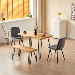 Kosy Koala 4 Seater Wooden Dining Set Grey - thumbnail 4