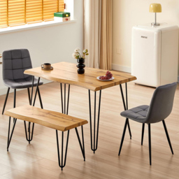 Kosy Koala 4 Seater Wooden Dining Set Grey - thumbnail 1