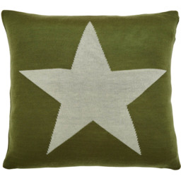 Helena Springfield Green Star Knit Cushion 45 x 45cm - thumbnail 1