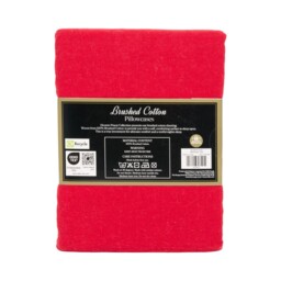 Pack of 2 Brushed Cotton Pillowcases Red - thumbnail 3