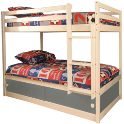 Comfy Living Single Grey Slide Storage Bunk Bed - thumbnail 2