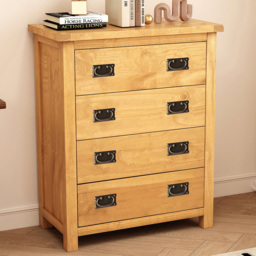 Cabinet Bits Lugo 4 Drawer Chest of Drawers with Brass Drop Handle