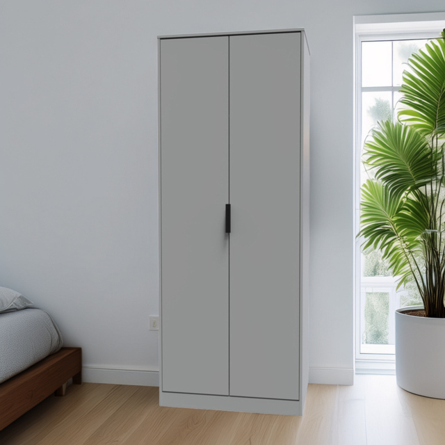 Crowndale Diego 2 Door Dusk Grey Tall Wardrobe Ready Assembled - image 1