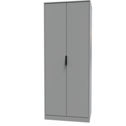 Crowndale Diego 2 Door Dusk Grey Tall Wardrobe Ready Assembled - thumbnail 2