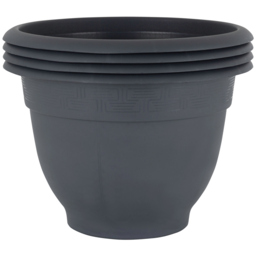 Wham Bell Pot Slate Recycled Plastic Round Planter 48cm 4 Pack - thumbnail 1