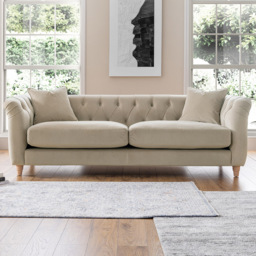 3 Seater Putty Velvet Large Sofa