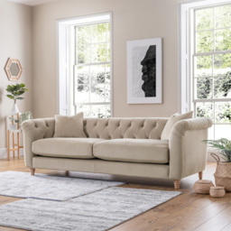3 Seater Putty Velvet Large Sofa - thumbnail 4
