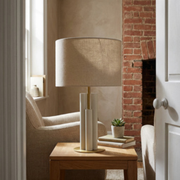 Isadora Table Lamp - White and Gold - thumbnail 4