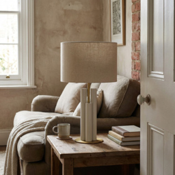 Isadora Table Lamp - White and Gold - thumbnail 2