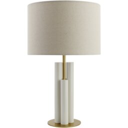 Isadora Table Lamp - White and Gold - thumbnail 1