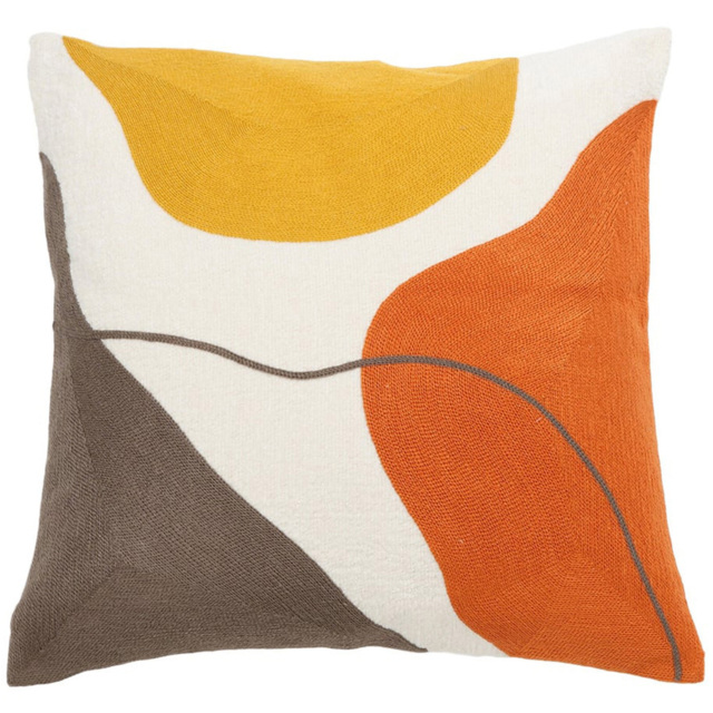 Divante Neptune Boucle Rust Abstract Cushion 45 x 45cm - image 1