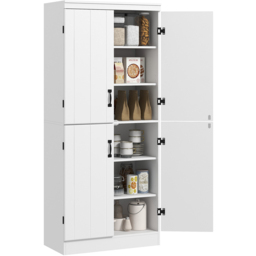Portland White 4 Door Tall Kitchen Cupboard - thumbnail 2