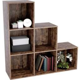 Vida Designs Durham 6 Shelf Dark Wood Cube Storage Unit - thumbnail 3