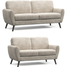 Matlock Linen Boucle Fabric 5 Seater Sofa Suite - thumbnail 2