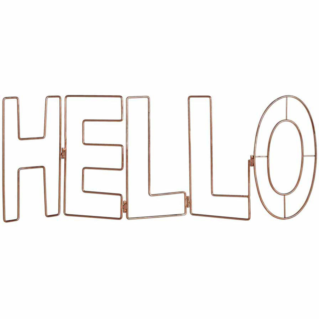 Art For The Home Rose Gold Hello 80 x 30cm - image 1