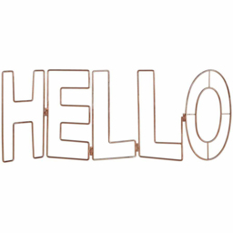 Art For The Home Rose Gold Hello 80 x 30cm