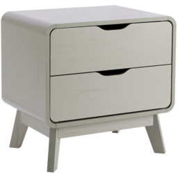 Home Source Nordica Grey 2 Drawer Bedside - thumbnail 2