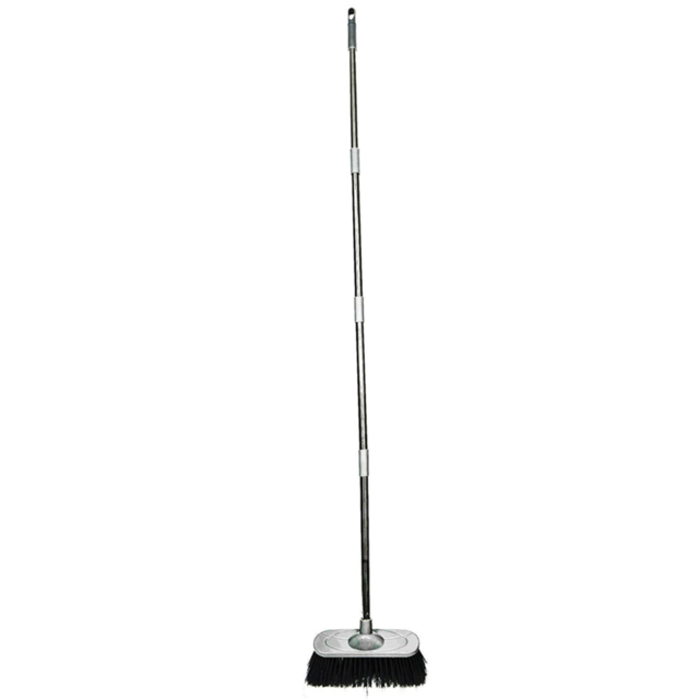 Gr8 Garden Stainless Steel Hard Bristle Sweeping Broom with Handle - image 1